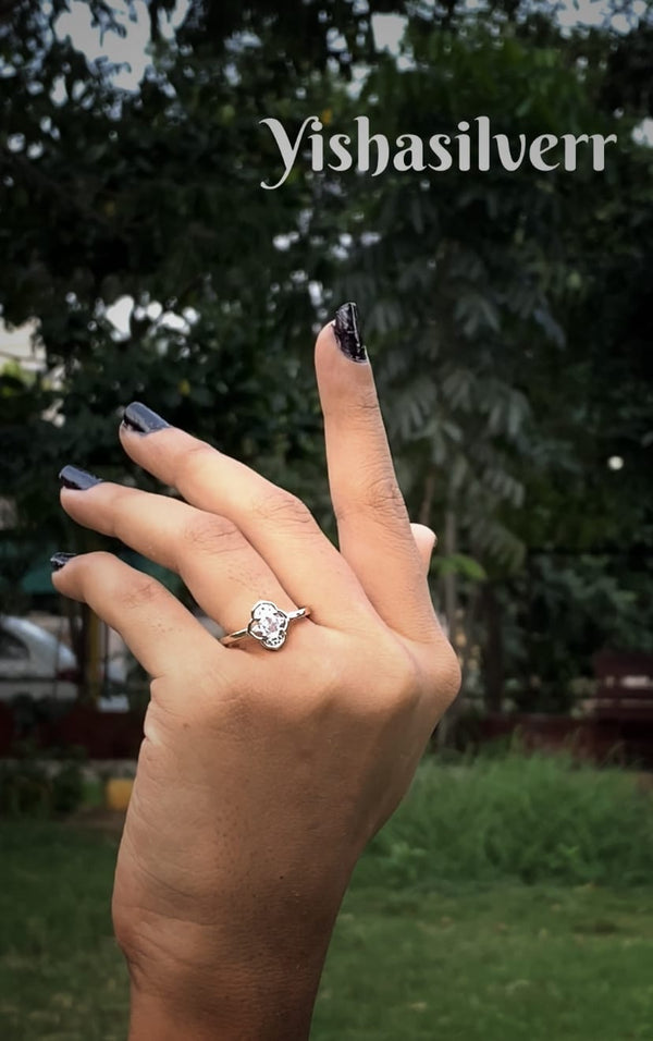 Lily Cut Diamond Bezel Set Ring